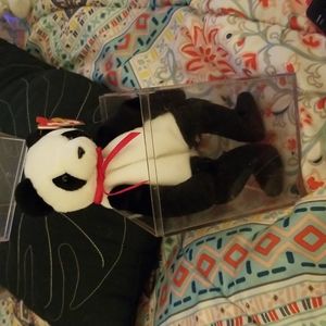 Black an white beenie baby